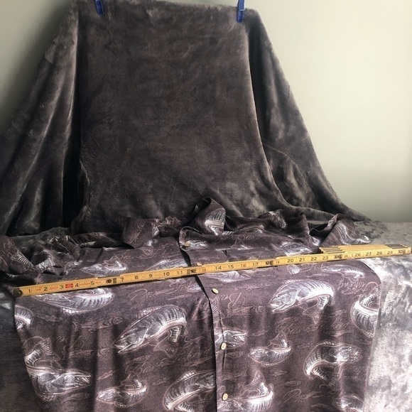 Puritan collared button down shirt with fish large mouth Bass size Large 42 - 44 - Picture 5 of 9